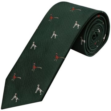 Bottle Green Dog and Pheasant Classic Men's Tie