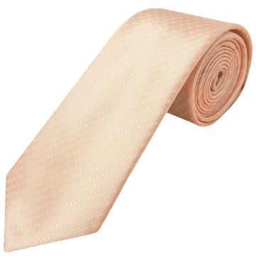 Peach and White Polka Dot Classic Men's Tie