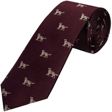 Burgundy Dog Silk Classic Men's Tie