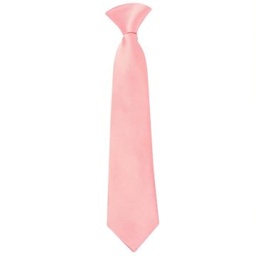 Pre Tied Blush Rose Satin Boys Tie Age 4-7