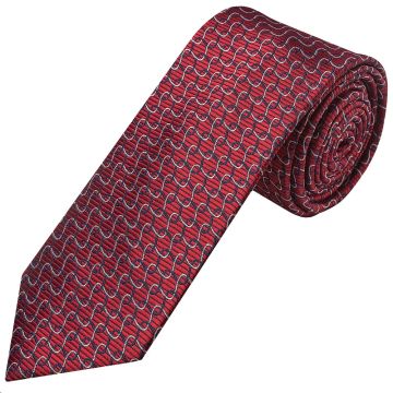 Slim Red Swirl Men's Tie
