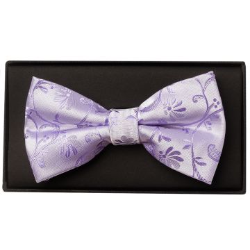 Lavender Floral Handmade Mens Bow Tie