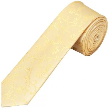 END OF SEASON STOCK Gold Floral Skinny Boys Tie