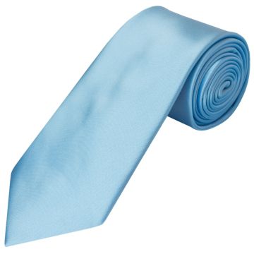 END OF SEASON Plain Sky Blue Satin Classic Men's Tie