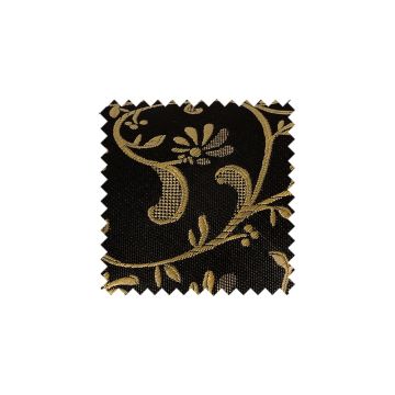 Plain Black with Gold Floral Swatch - GDWF1