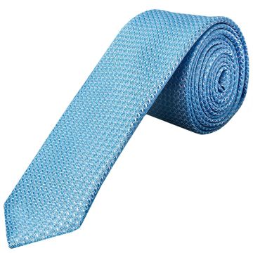 Blue Textured Skinny Tie 