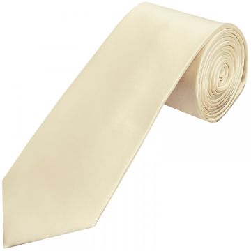Plain Ivory Satin Classic Men's Tie