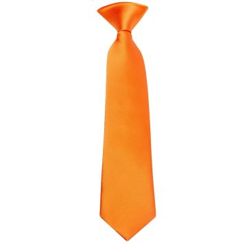Pre Tied Orange Satin Boys Tie Age 4-7