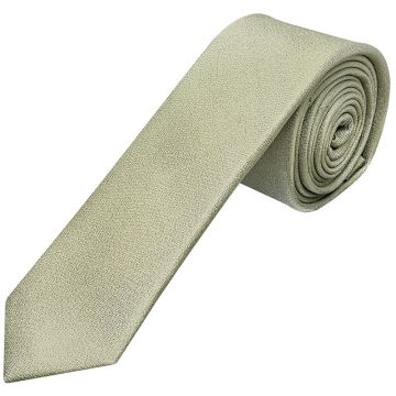 Plain Khaki Green Silk Skinny Boys Tie