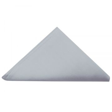 END OF SEASON STOCK Plain Light Blue Satin Silk Pocket Square