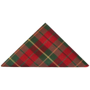 Red and Green Tartan Silk Pocket Square