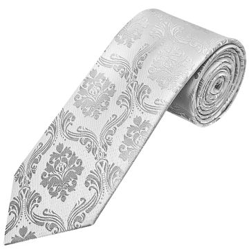 Silver Paisley Classic Men's Tie