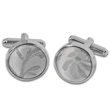 Silver Floral Cufflinks