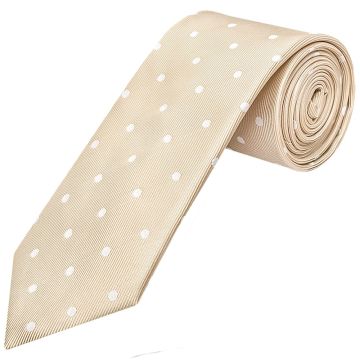 Champagne Large White Spot Classic Men's Tie