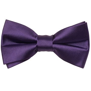 Pre Tied Purple Satin Boys Bow Tie Age 8-11