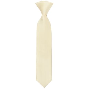 Pre Tied Ivory Satin Boys Tie Age 4-7