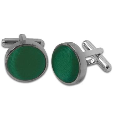 Plain Forest Green Cufflinks