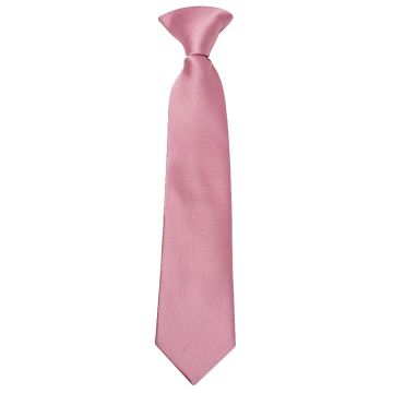 Pre Tied Dusty Pink Satin Boys Tie Age 4-7