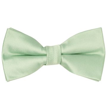 Pre Tied Pale Mint Satin Boys Bow Tie Age 18 Months-3 Years