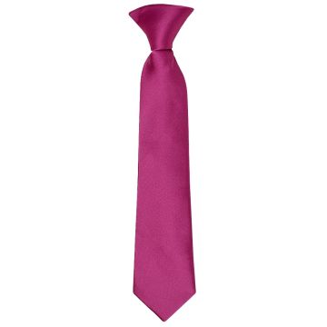 Pre Tied Fuchsia Satin Boys Tie Age 4-7