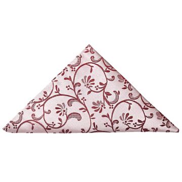 Burgundy Floral Pocket Square