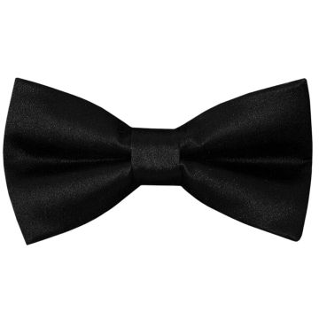Pre Tied Black Boys Bow Tie Age 18 Months-3 Years