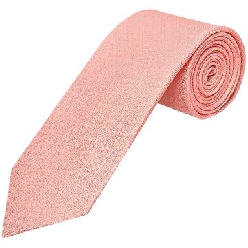 Pink Self Floral Textured Silk Classic Men's Tie