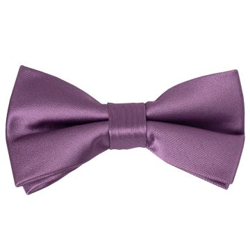 Pre Tied Plain Light Mauve Boys Bow Tie Age 8-11