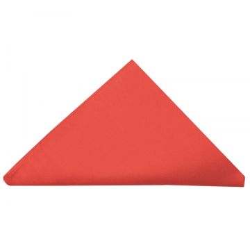 Plain Coral Pink Satin Silk Pocket Square