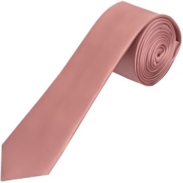 Rose Gold Satin Skinny Men's Tie