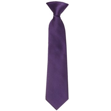 Pre Tied Purple Satin Boys Tie Age 4-7
