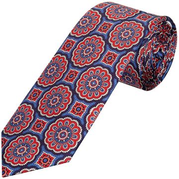 Red Brocade Silk Classic Men's Tie