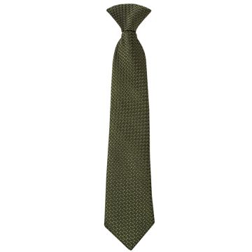 Pre Tied Olive Green Textured Boys Tie Age 4-7