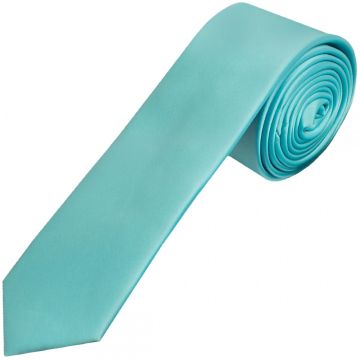 Tiffany Blue Satin Skinny Boys Tie