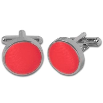 Plain Coral Pink Cufflinks