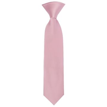 Pre Tied Light Dusty Pink Satin Boys Tie Age 4-7