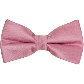 Pre Tied Dusty Pink Satin Boys Bow Tie Age 8-11