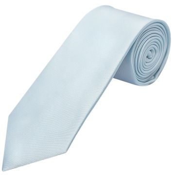 Plain Misty Blue Satin Classic Men's Tie