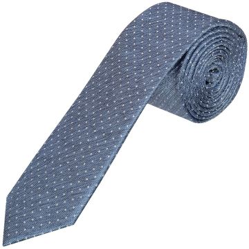 Blue Polka Dot Skinny Men's Silk Tie