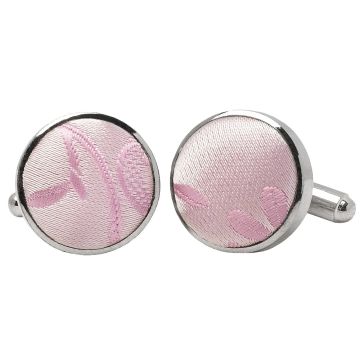 Light Dusty Pink Floral Cufflinks
