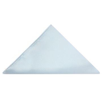 Plain Misty Blue Satin Pocket Square