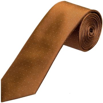 Rust Micro Dot Classic Men's Silk Tie