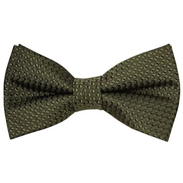 Pre Tied Olive Green Textured Boys Bow Tie Age 8-11