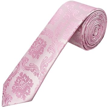 Dusty Pink Paisley Skinny Men's Tie