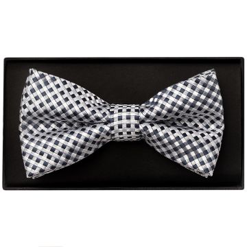 Silver Diamond Neat Mens Bow Tie