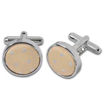 Champagne Polka Dot Cufflinks