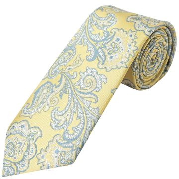 Yellow and Blue Paisley Classic Men's Tie