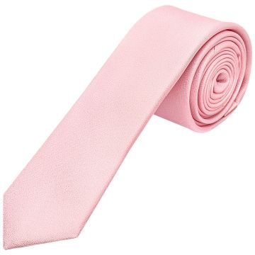 Plain Blush Pink Silk Skinny Men's Tie
