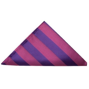 Purple and Pink Striped Pocket Square