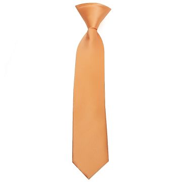 Pre Tied Peach Satin Boys Tie Age 4-7